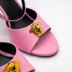 VERSACE CANDY ORO SANDALS DIN PIELE ROZ CU DETALII AURII 
