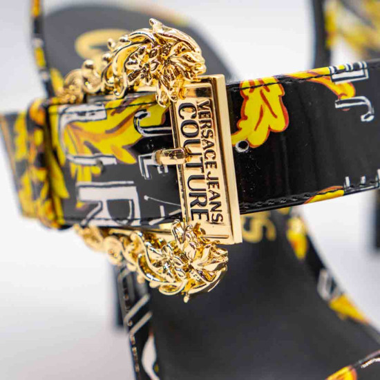 VERSACE JEANS COUTURE SANDALE NEGRE - IMPRIMEU BAROC