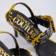 VERSACE JEANS COUTURE SANDALE NEGRE - IMPRIMEU BAROC