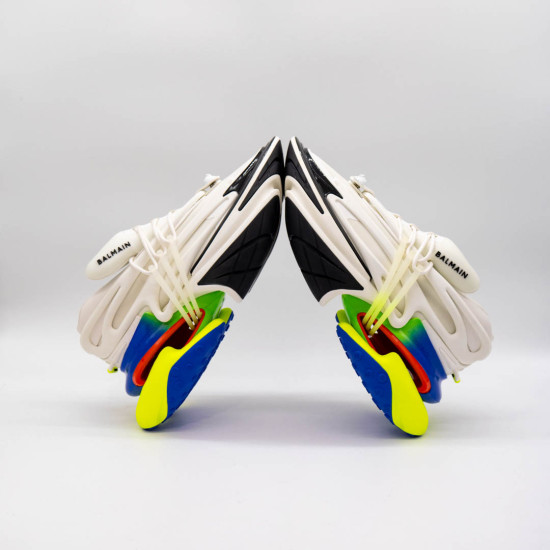 BALMAIN UNICORN COLOUR-BLOCK SNEAKERS