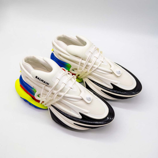 BALMAIN UNICORN COLOUR-BLOCK SNEAKERS