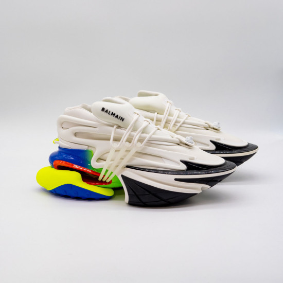 BALMAIN UNICORN COLOUR-BLOCK SNEAKERS