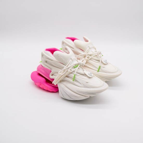 SNEAKERS DAMĂ BALMAIN UNICORN - ALBI ȘI ROZ