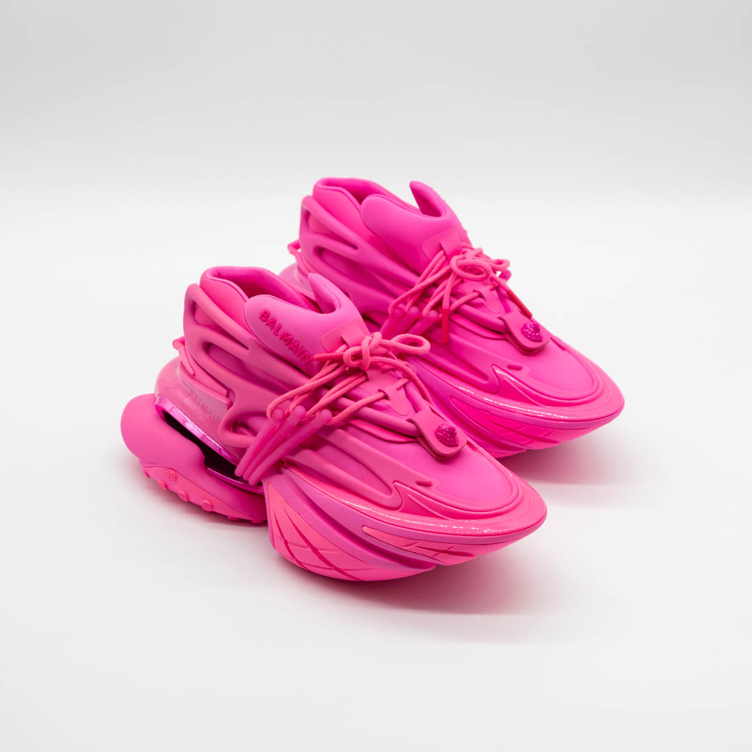 Sneakers BALMAIN Unicorn Multi-Material pentru Damă – Roz