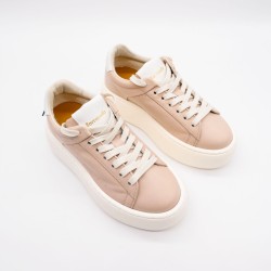 BARRACUDA GENUINE BEIGE LEATHER WOMEN'S SNEAKERS