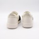VALENTINO SLIP-ON SNEAKER IN WHITE LEATHER AND BLACK ELASTIC BAND