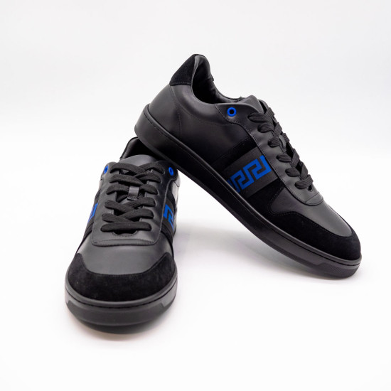 VERSACE SNEAKERS LA GRECA BLACK & BLUE