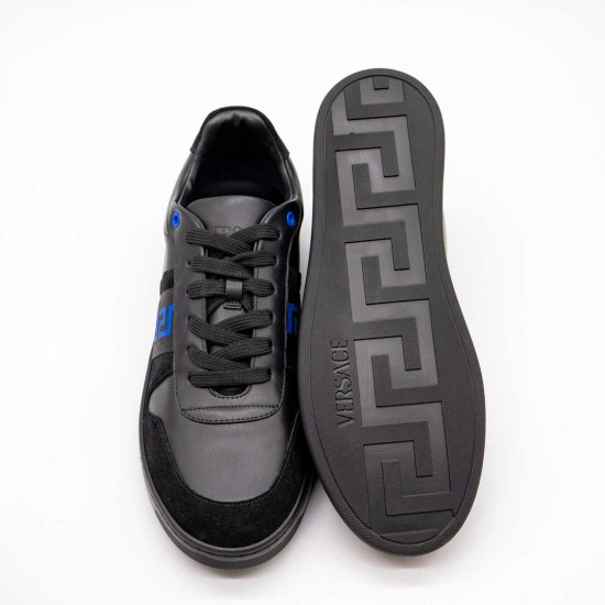 VERSACE SNEAKERS LA GRECA BLACK & BLUE