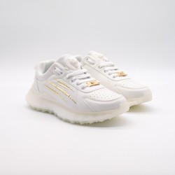 PHILIPP PLEIN SPORT WHITE-GOLD SNEAKERS