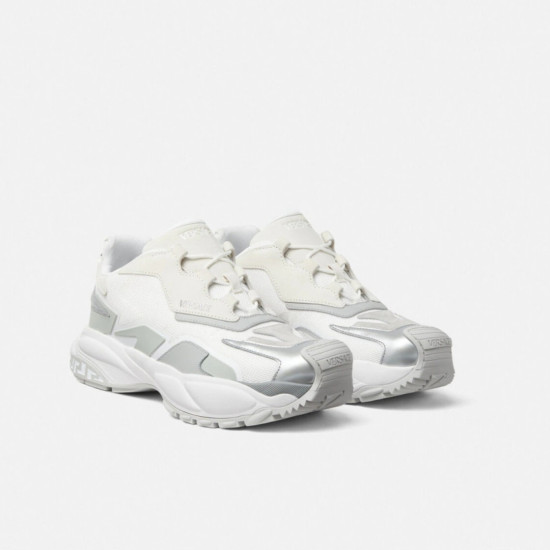 VERSACE MERCURY LOW TOP CALF LEATHER WHITE