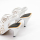 STELLA MCCARTNEY SPUR WOVEN SLINGBACKS-WHITE