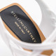 STELLA MCCARTNEY SPUR WOVEN SLINGBACKS-WHITE