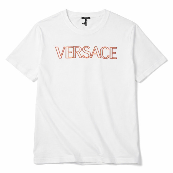VERSACE TRICOU DAMĂ ALB CU LOGO CENTRAL BICOLOR