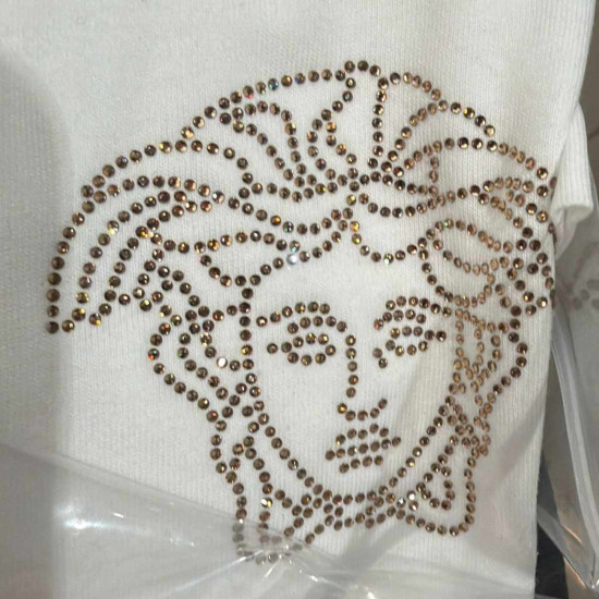 VERSACE TRICOU DAMĂ ALB CU EMBLEMĂ MEDUSA