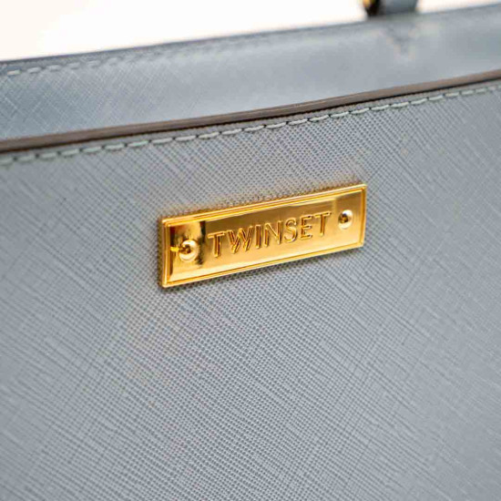 TWINSET - GEANTĂ SHOPPER - SAFFIANO BLUE