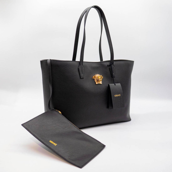 VERSACE TOTE LA MEDUSA - PIELE NATURALĂ - NEAGRĂ