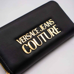 VERSACE JEANS COUTURE PORTOFEL DAMĂ NEGRU - SAFFIANO