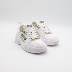 VERSACE JEANS COUTURE SNEAKERS DAMĂ – ALB-AURIU