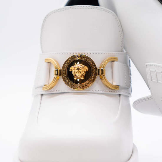 VERSACE LOAFERS DAMĂ - ALBI - PIELE NATURALĂ 