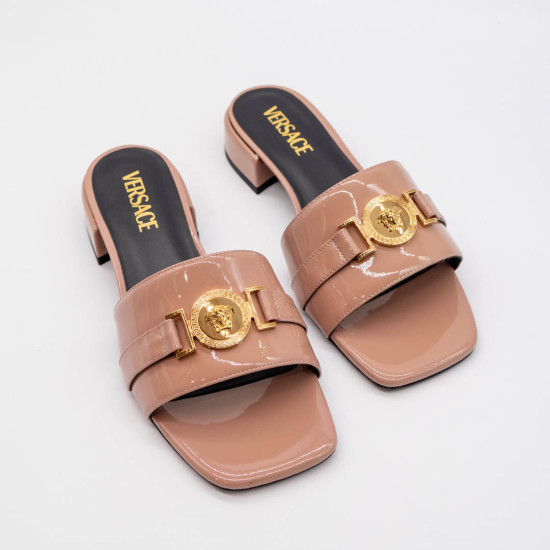 VERSACE SABOȚI DAMĂ - PIELE LĂCUITĂ NUDE