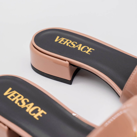 VERSACE SABOȚI DAMĂ - PIELE LĂCUITĂ NUDE