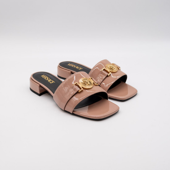 VERSACE SABOȚI DAMĂ - PIELE LĂCUITĂ NUDE