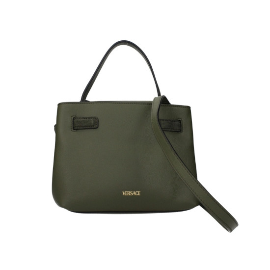 VERSACE SMALL TOTE PIELE ȘI SUEDE VERDE KAKI